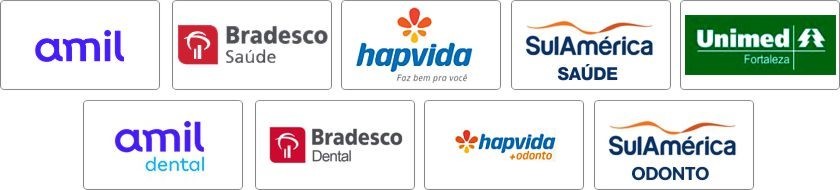 Amil, Bradesco Saúde, HapVida, Sul America Saúde, Unimed